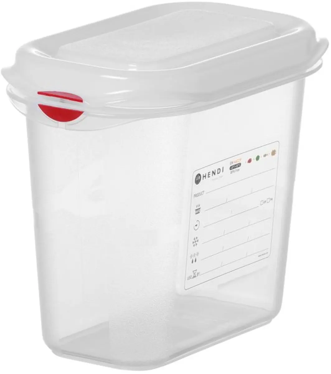 HENDI GN 1/9 Gastronormbak 1,5L - Transparant
