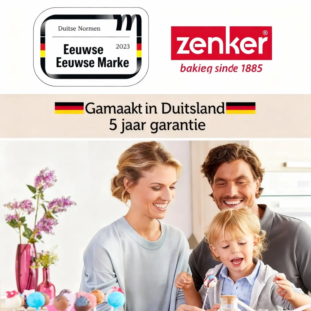 Zenker Bake Click and Go Taartvorm 9 Holtes 29x29cm - Zwart
