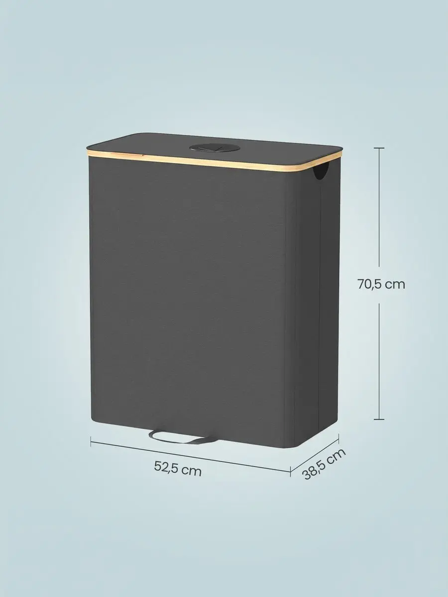 Songmics Flessencontainer 140L - Grijs-Beige