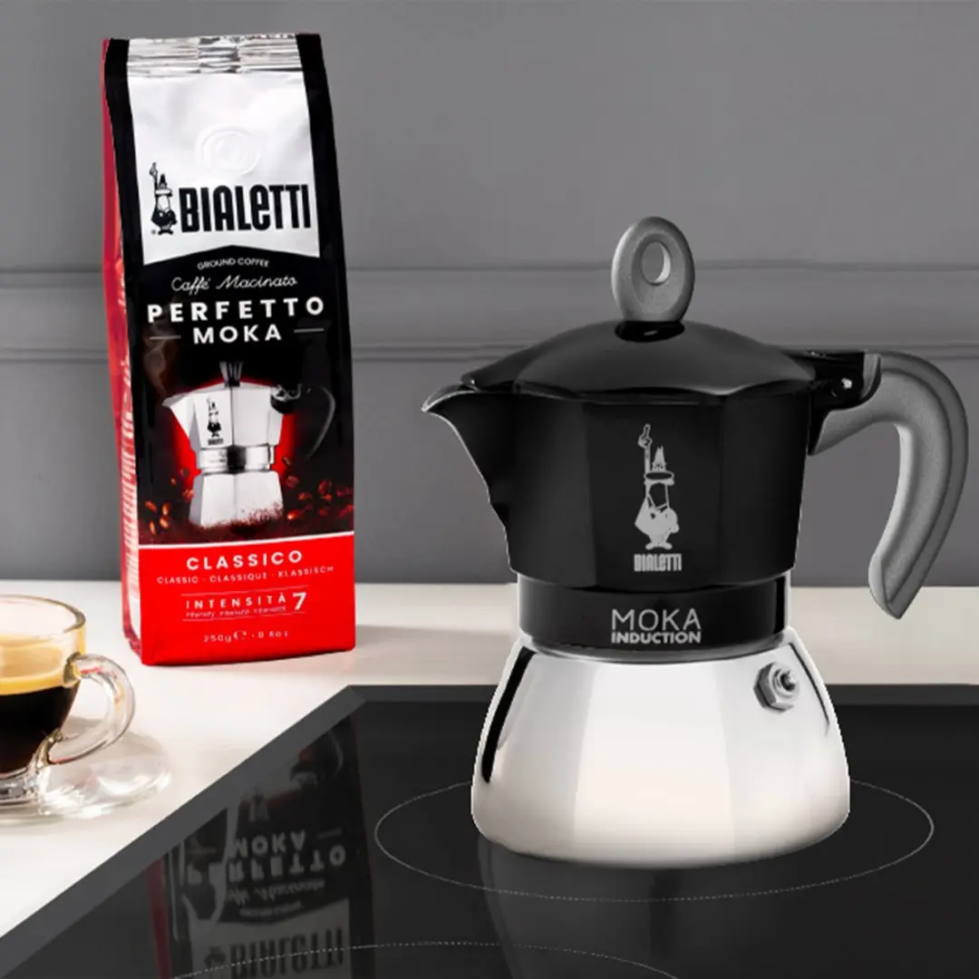 Bialetti Moka Induction 6 Koppen 270ml - Zwart