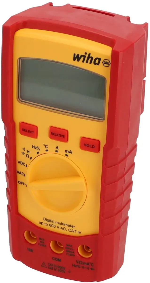 Wiha SB25541 Digitale multimeter 600V AC - Rood/Geel - afbeelding 6 van 6