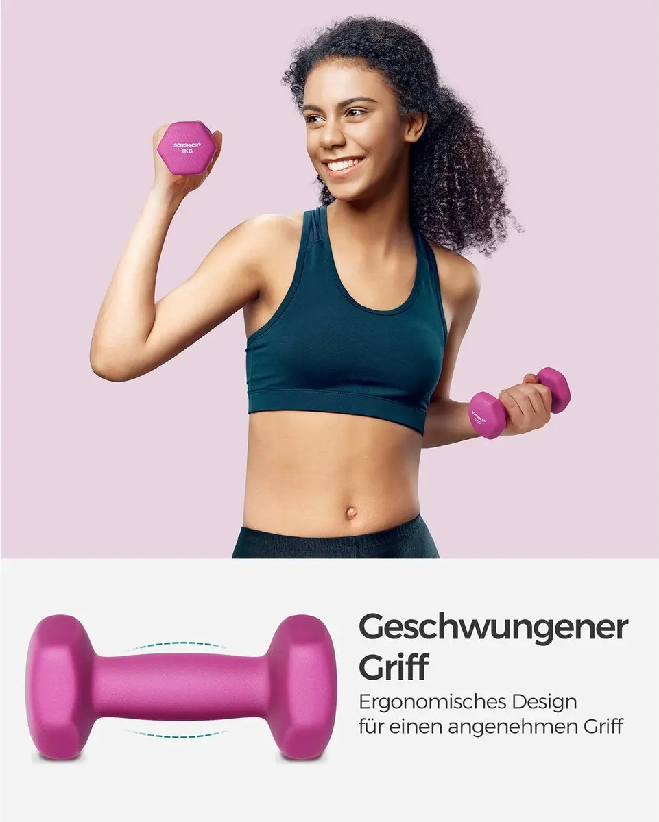 Songmics Dumbbellset Roze - 2 Stuks