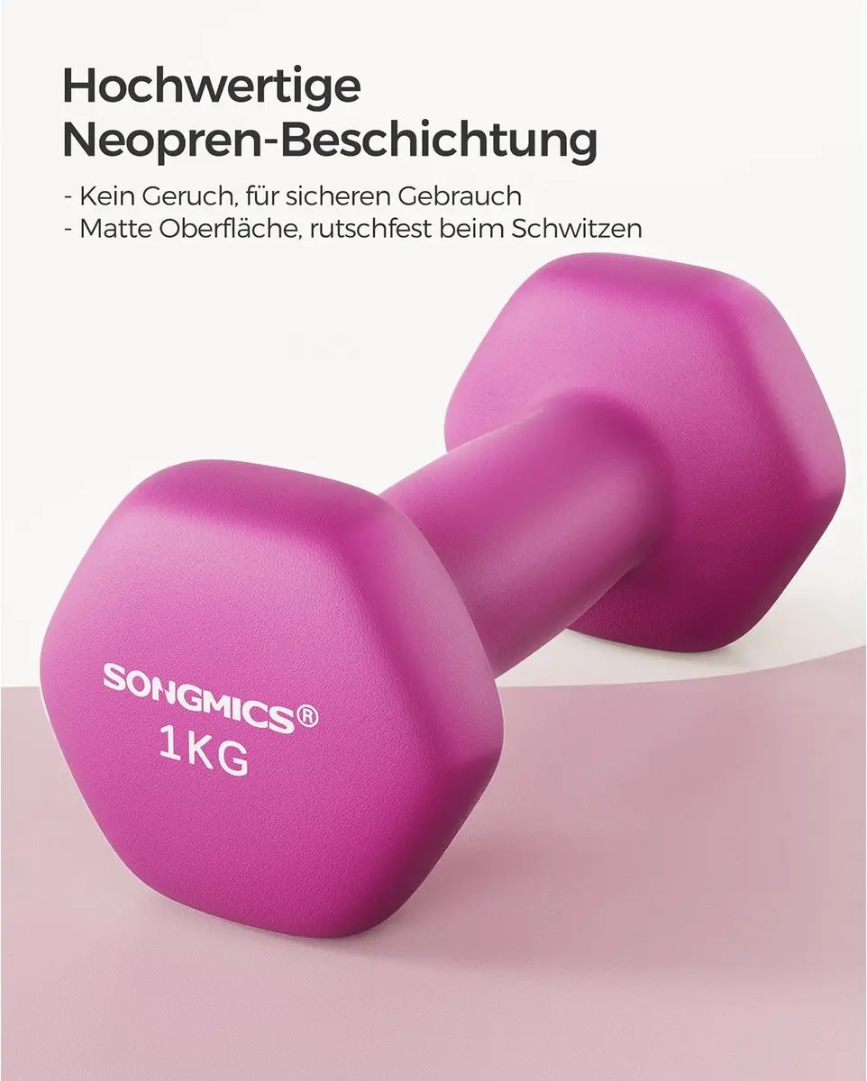 Songmics Dumbbellset Roze - 2 Stuks
