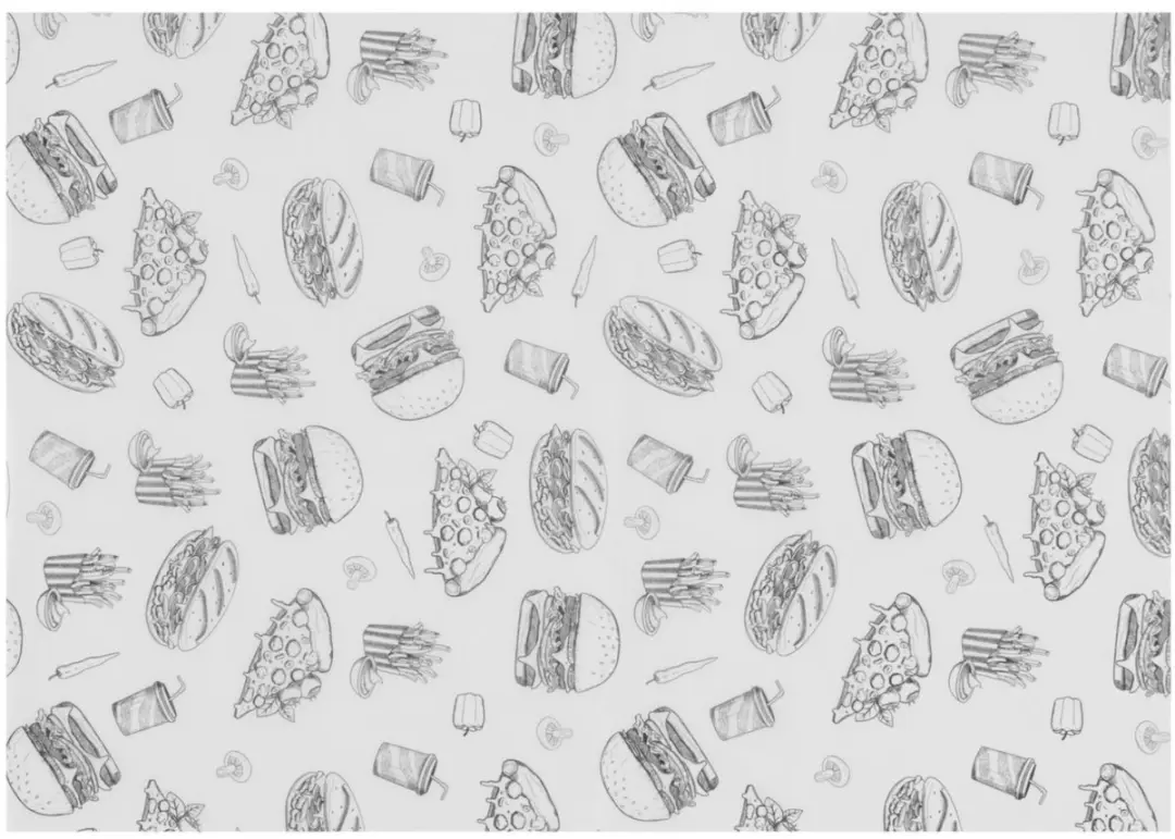 HENDI Vetbestendig Papier Fast-Food Patroon 250x350mm - 500 Stuks