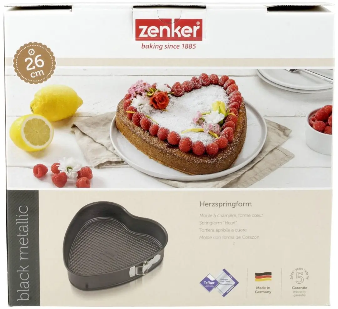 Zenker Special Creative Hartvorm Taartvorm 27x25cm - Zwart