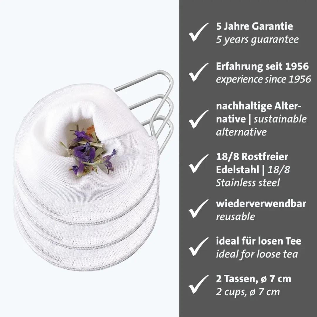 Westmark Theenet Teatime 3 Stuks - Ø7cm - Wit