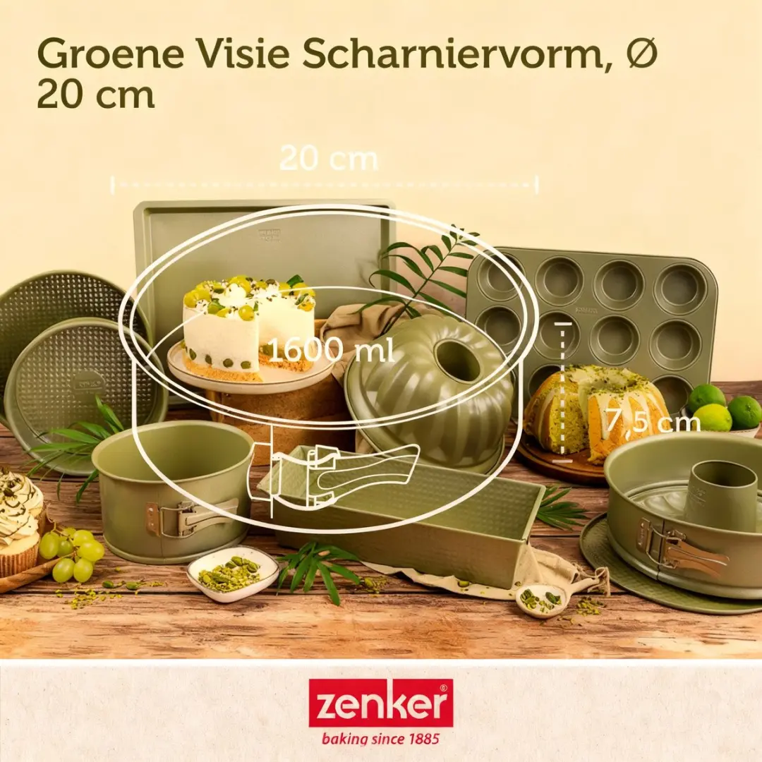 Zenker Bakkersset - 20cm Springvorm Groente - 2 Mengkommen