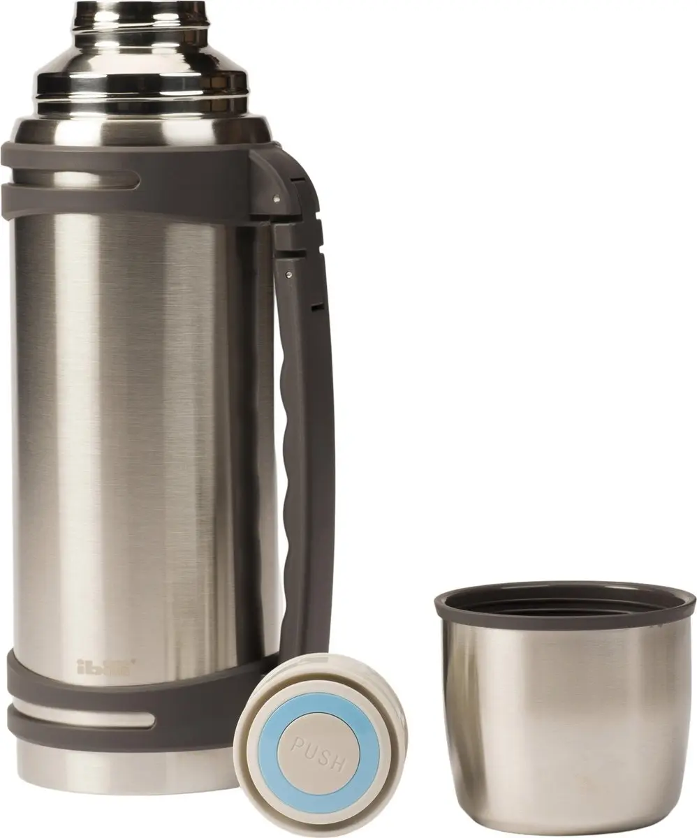 Ibili Isoleerfles 1800ml - Dubbelwandig RVS - Zilver