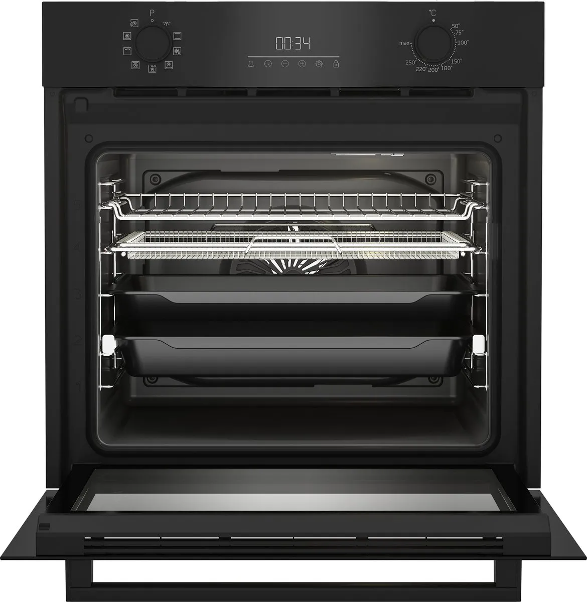 Beko b300 BBIM17300BSEA Inbouwoven - 72L - 3300W - Roestvrijstaal - afbeelding 6 van 6