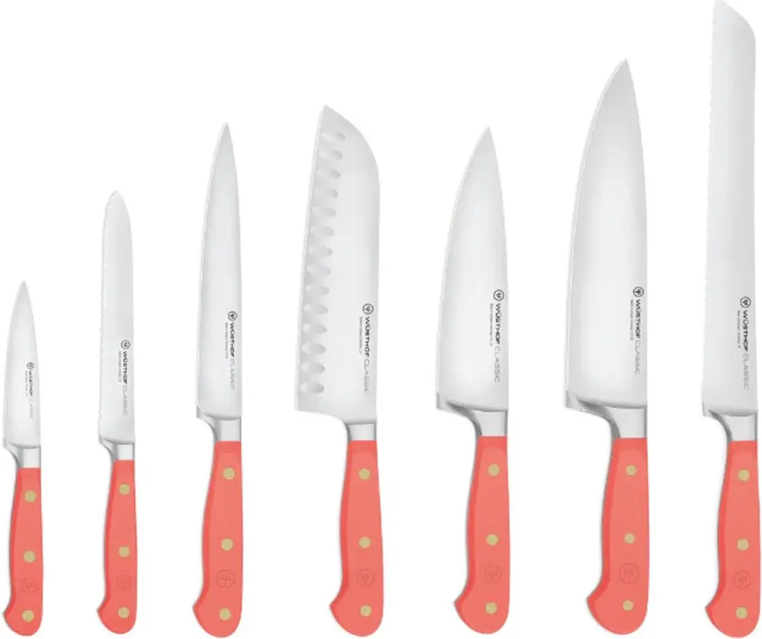 Wusthof Classic Colour 7-delig Messenset - Coral Peach - 8 Stuks