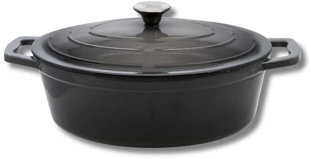Fackelmann Ovale Braadpan 33cm - 5L - Grijs