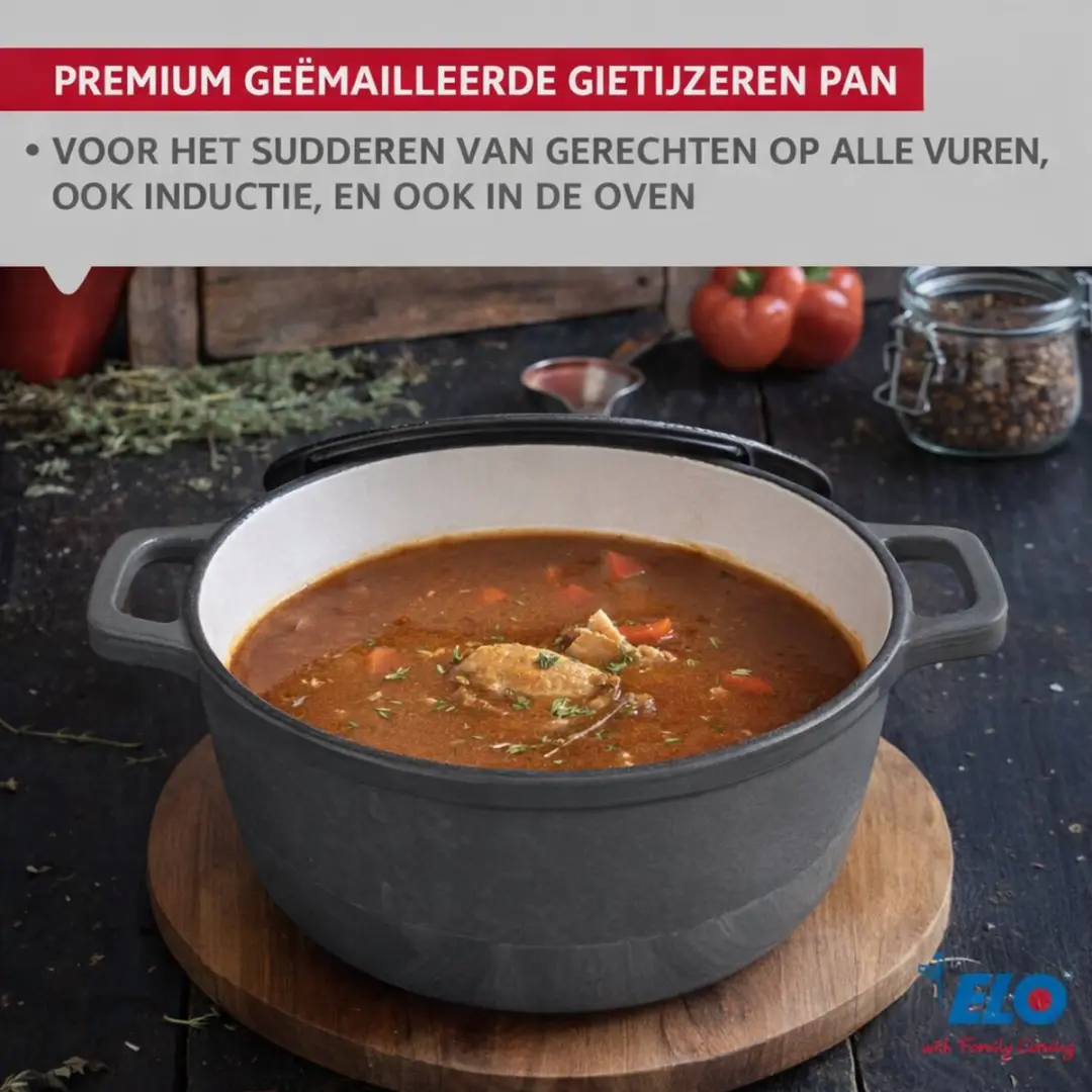 Fackelmann Ovale Braadpan 33cm - 5L - Grijs
