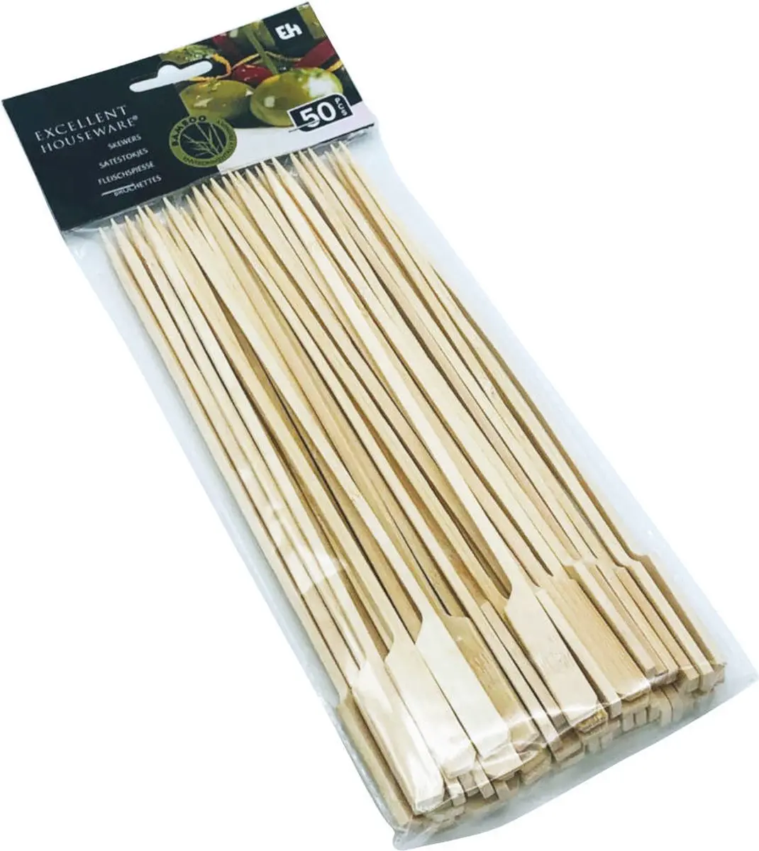 Excellent Houseware BBQ Sateprikkers Bamboe 50 Stuks - 25cm