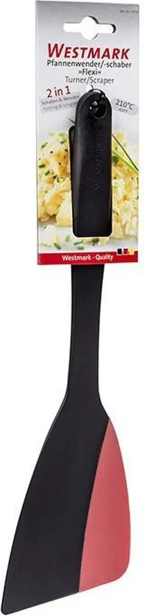 Westmark Flexi Spatel/schraper 31cm - Siliconen rand - Zwart/Rood