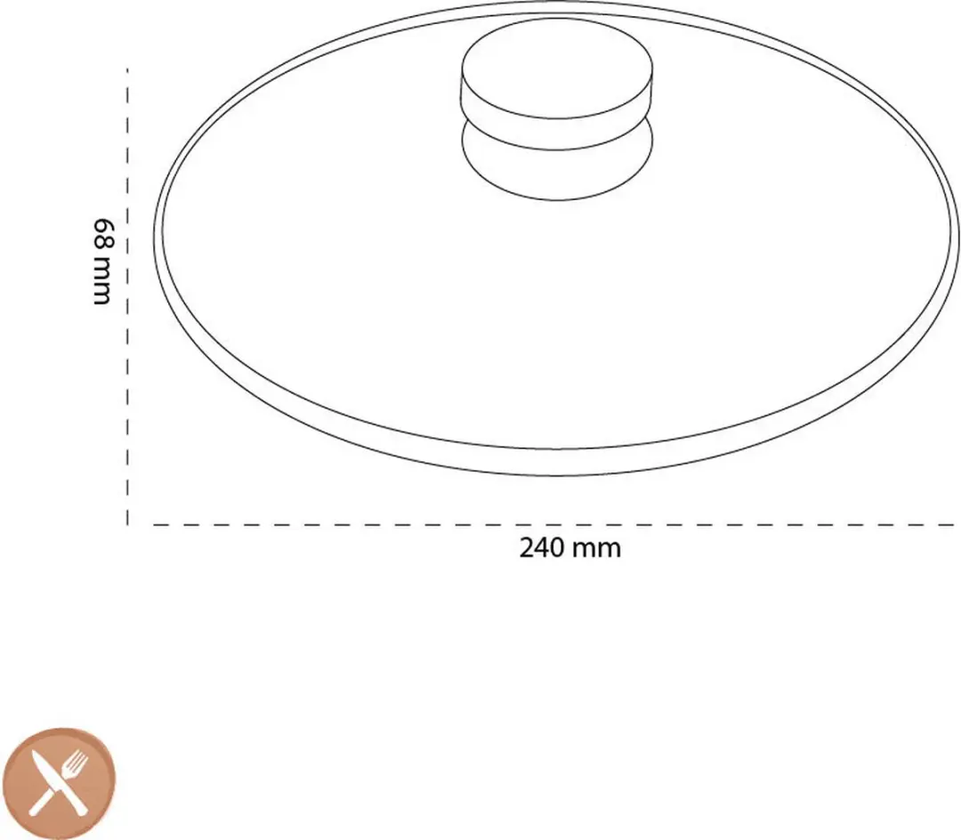 Demeyere Pandeksel 6524 - Ø24cm - Glas - Zilver