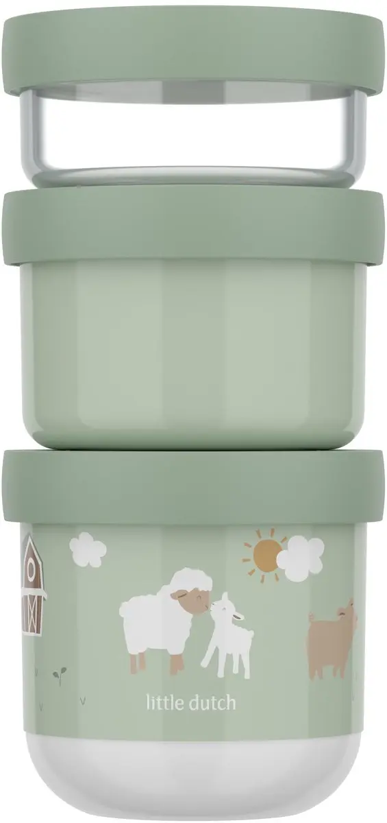 Mepal Mio Snackbox 3-delig 550ml - Little Farm - afbeelding 6 van 6