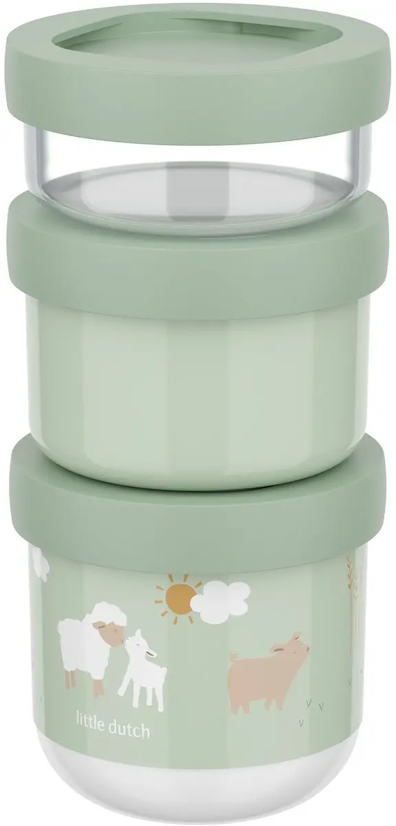 Mepal Mio Snackbox 3-delig 550ml - Little Farm