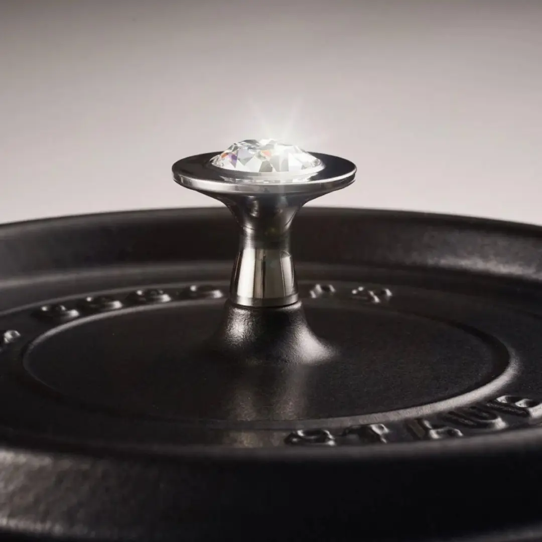 Staub Swarovski Universele Dekselknop - Zilver