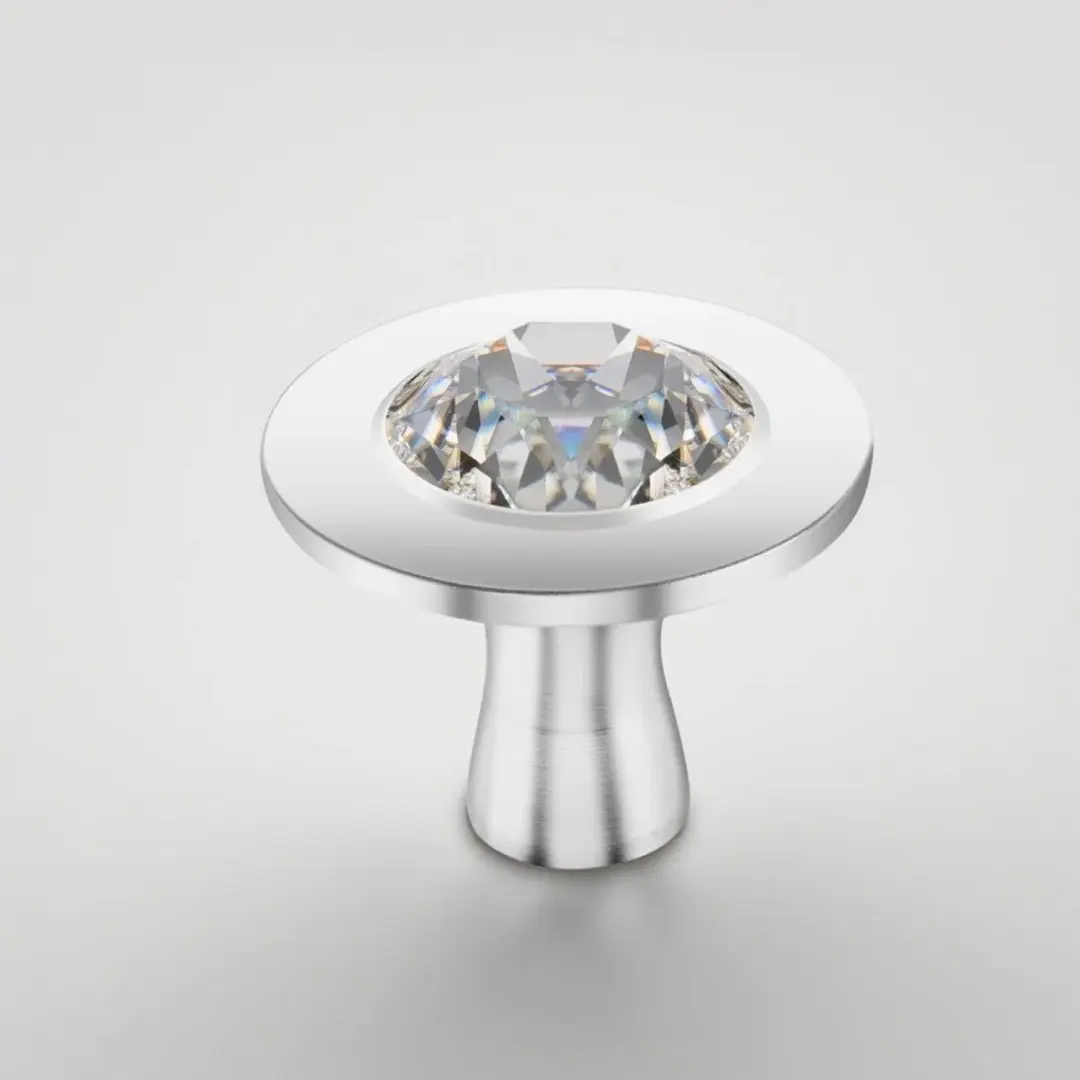 Staub Swarovski Universele Dekselknop - Zilver