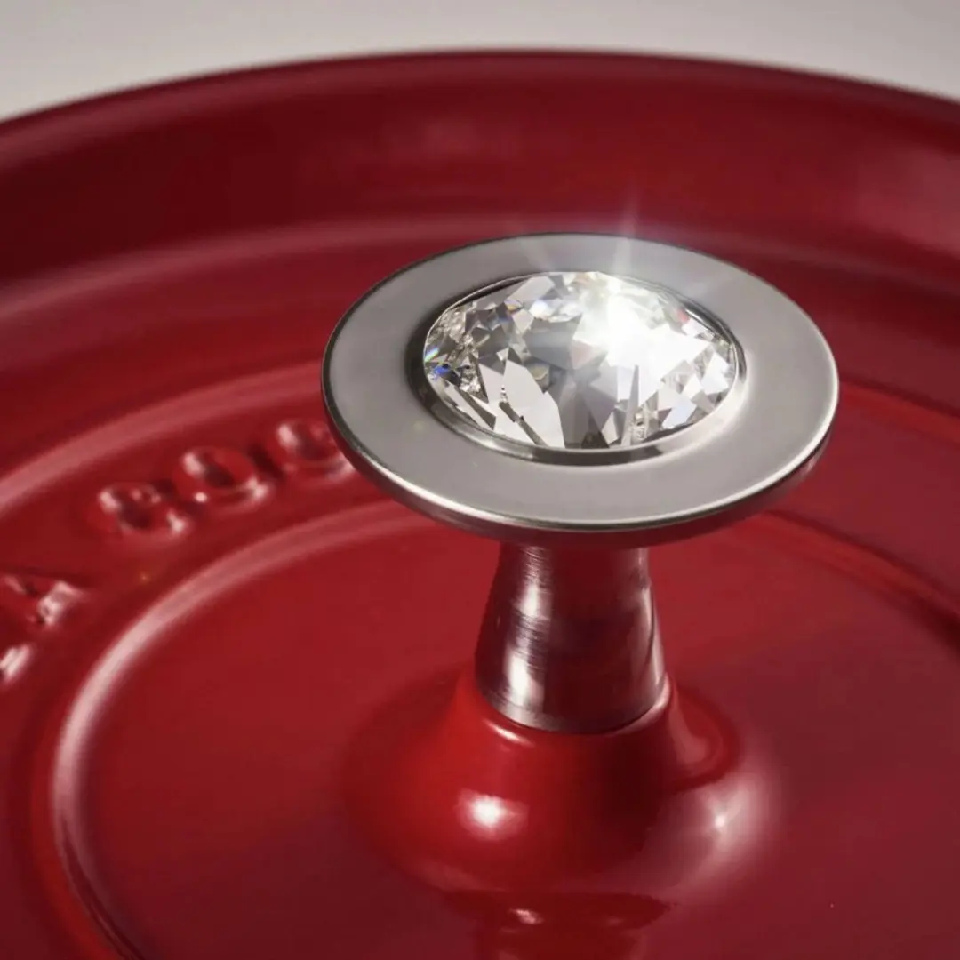 Staub Swarovski Universele Dekselknop - Zilver