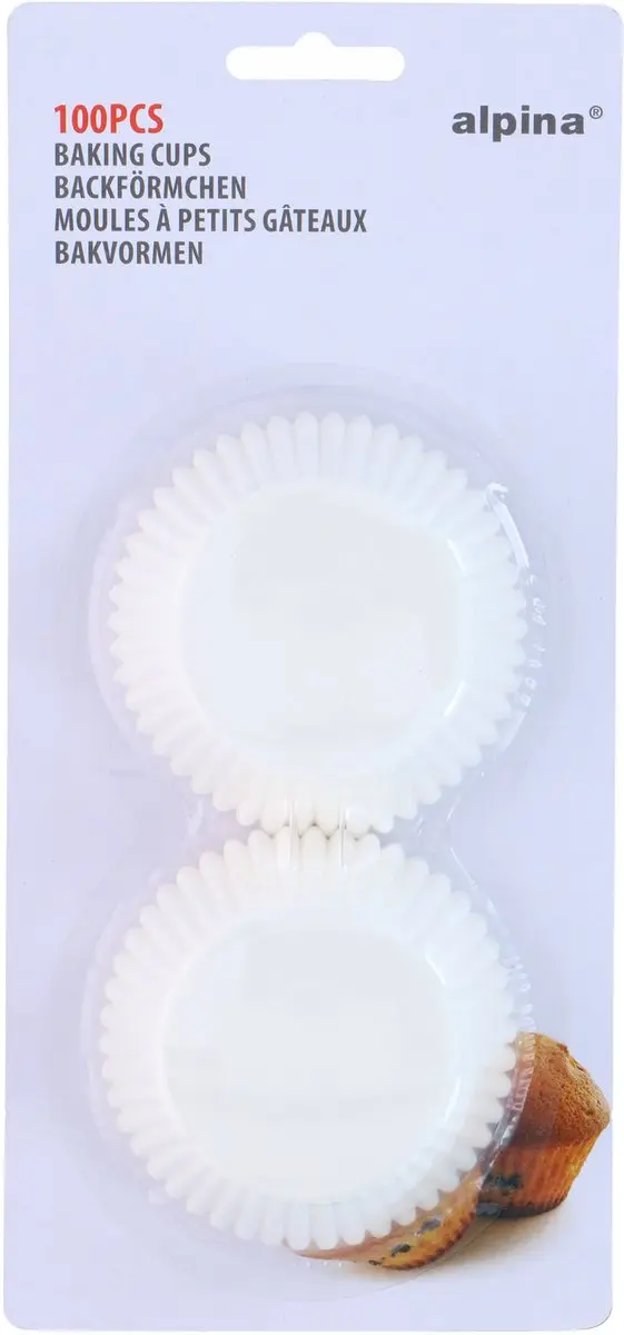 Alpina Baking Cups 100 Stuks - Wit