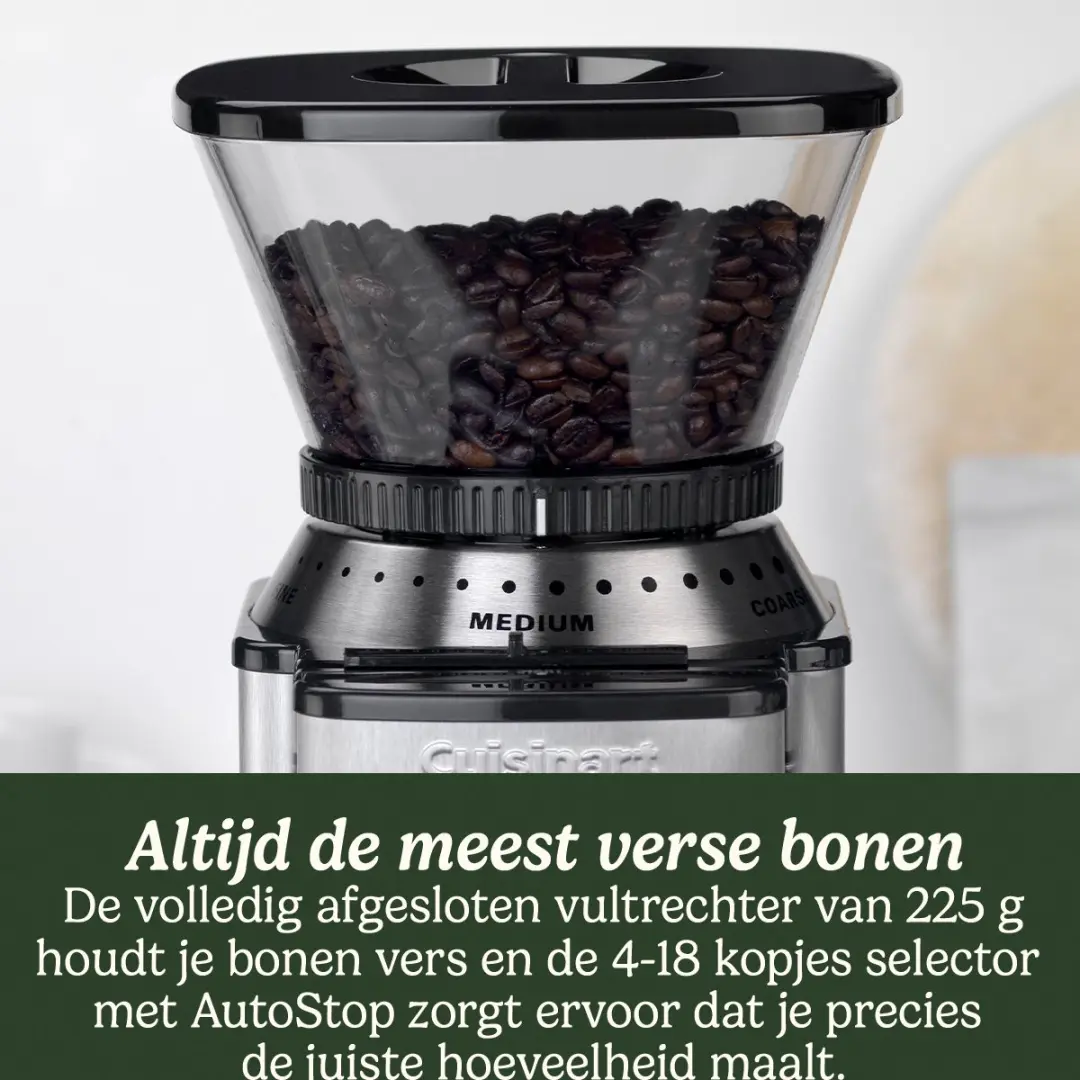 Cuisinart DBM8V2E Koffiemolen - 18 Maalstanden - Zwart