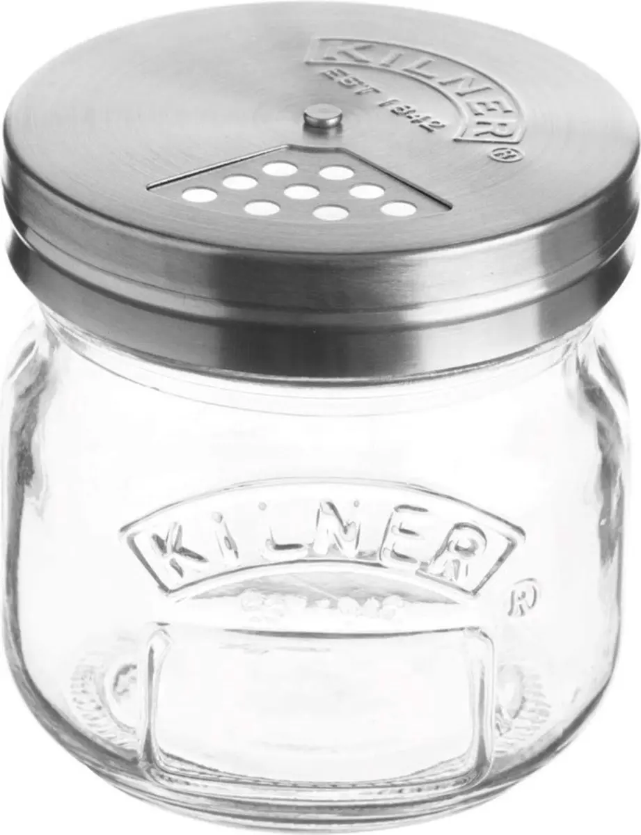 Kilner RAY-0025-404 Strooiset - 8cm - 0,25L - Transparant/Grijs