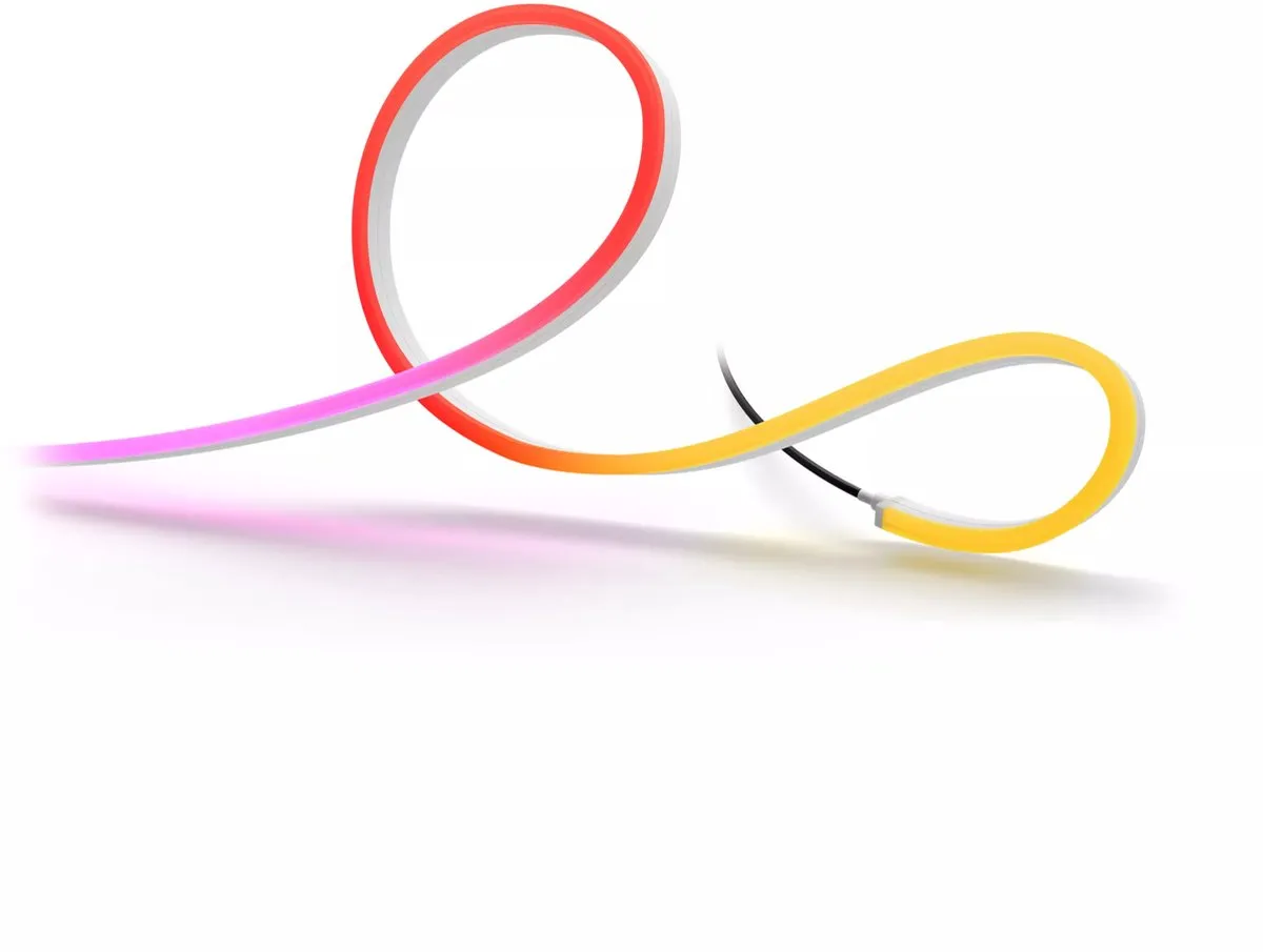 Philips Hue Neon LED strip voor buiten 10 m, Nauwkeurige kleurovergangen van Chromasync™ Helder, echt wit licht 1100 lumen