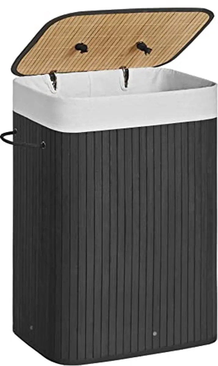 Songmics Opvouwbare Wasmand 72L - Zwart