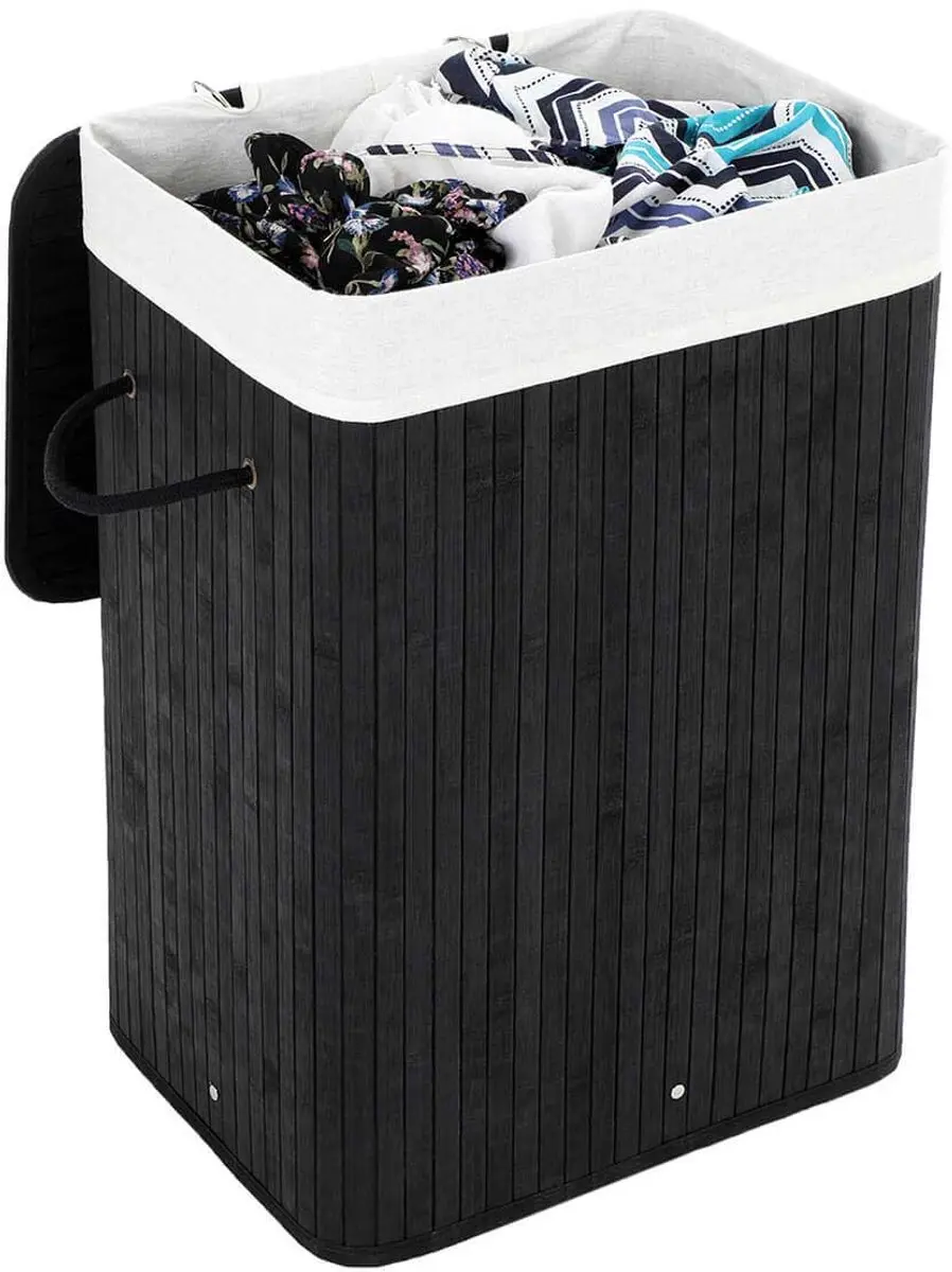 Songmics Opvouwbare Wasmand 72L - Zwart