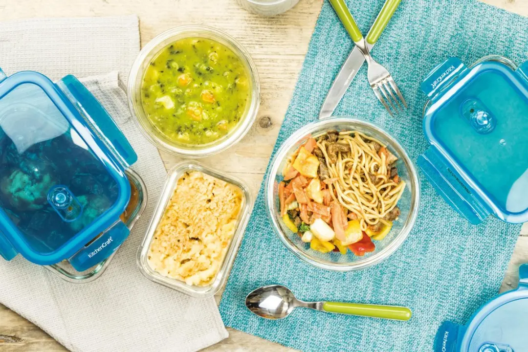 KitchenCraft Glas Voedselcontainer 0.6L - Transparant - afbeelding 6 van 6