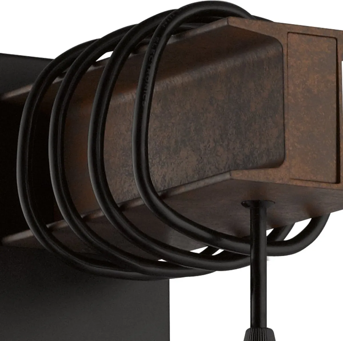 Eglo Townshend 4 Wandlamp E27 - 19cm - Zwart/Bruin