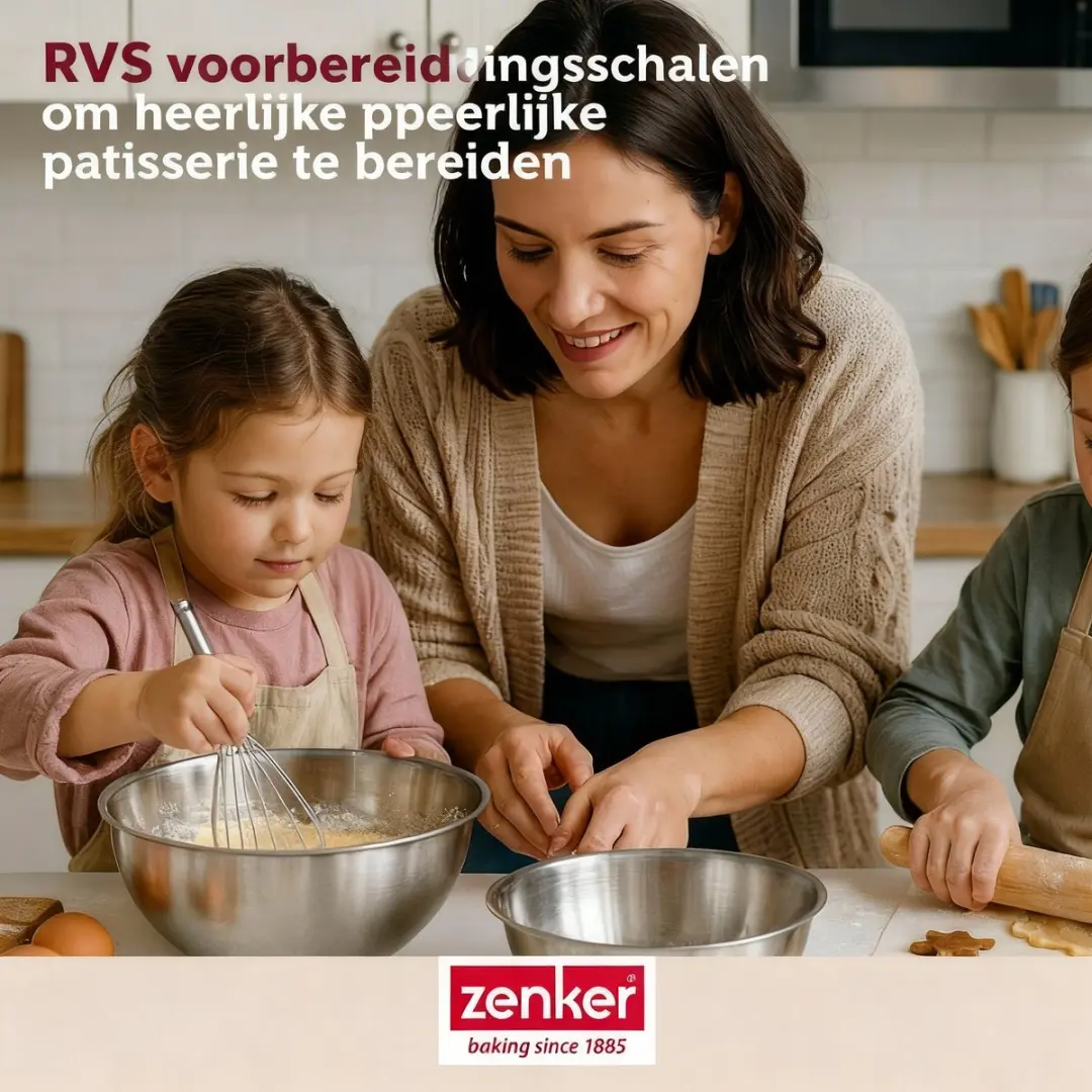 Zenker Bakset 30cm Cakevorm - 2 Mengkommen, Maatbeker & Spatel - Grijs
