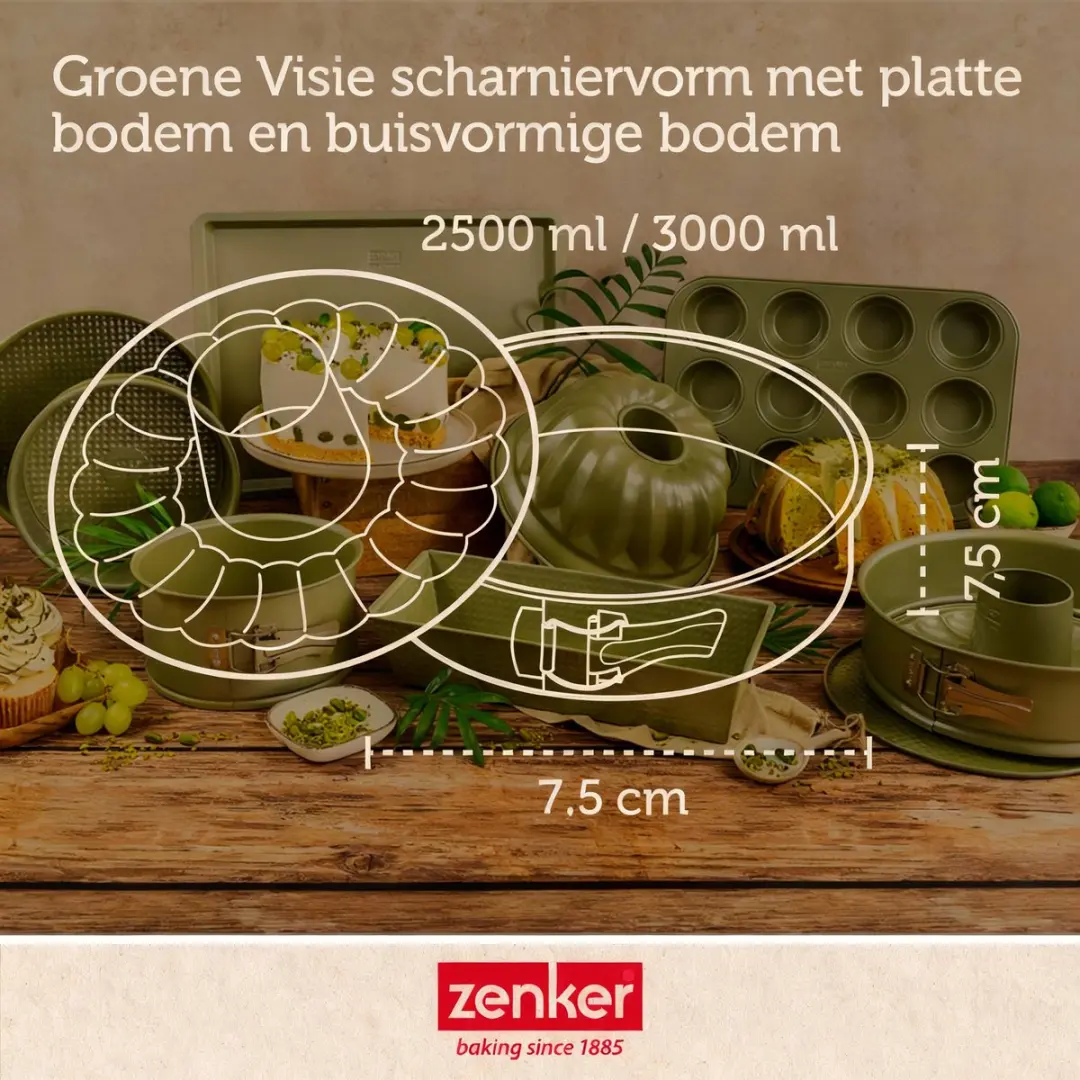 Zenker Green Vision Cake- en Savarinvorm 26 cm