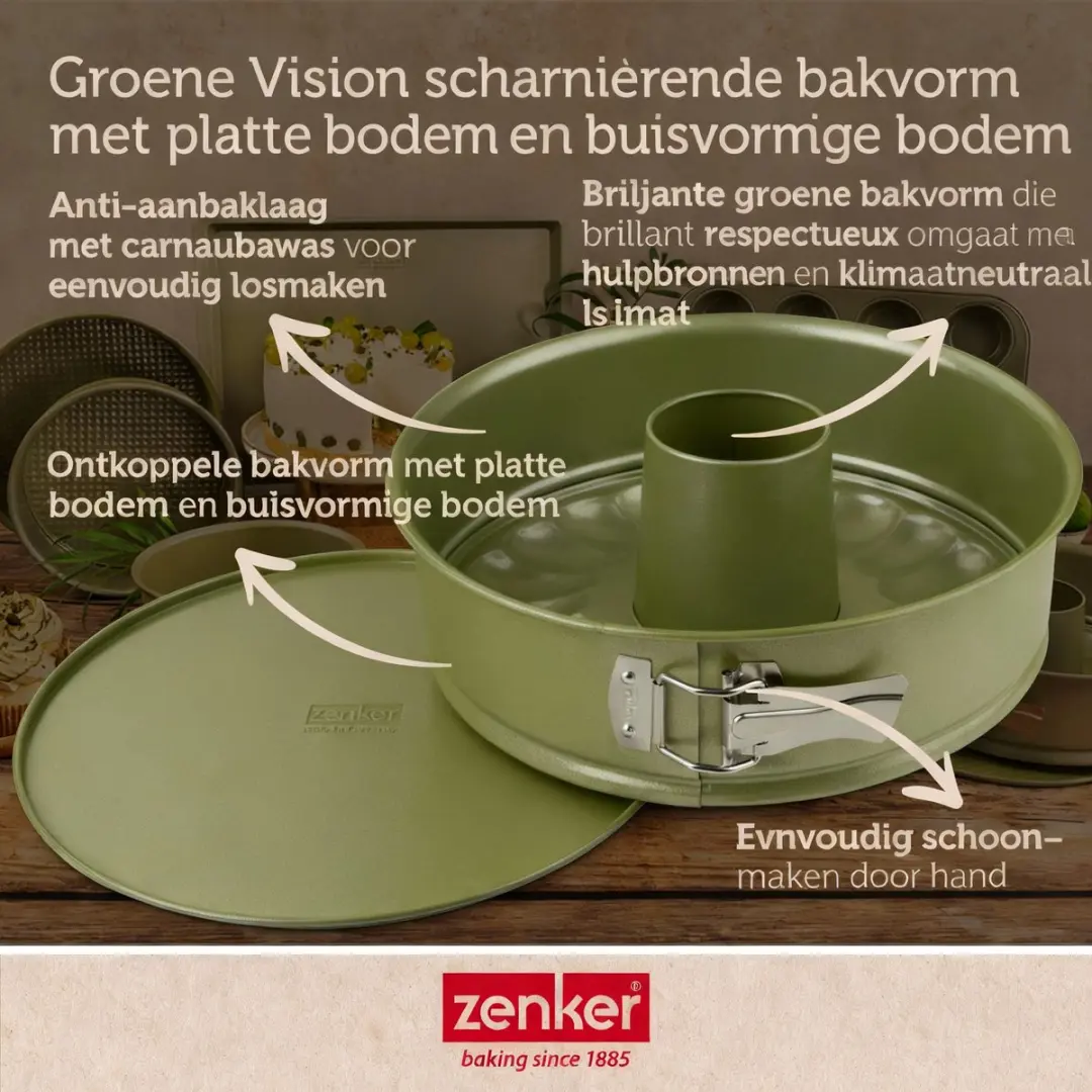 Zenker Green Vision Cake- en Savarinvorm 26 cm