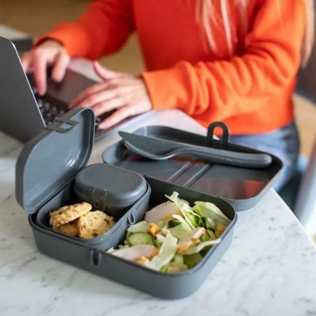 Koziol Pascal Ready Lunchbox & Bestekset 1.25L - 4-delig - Paars