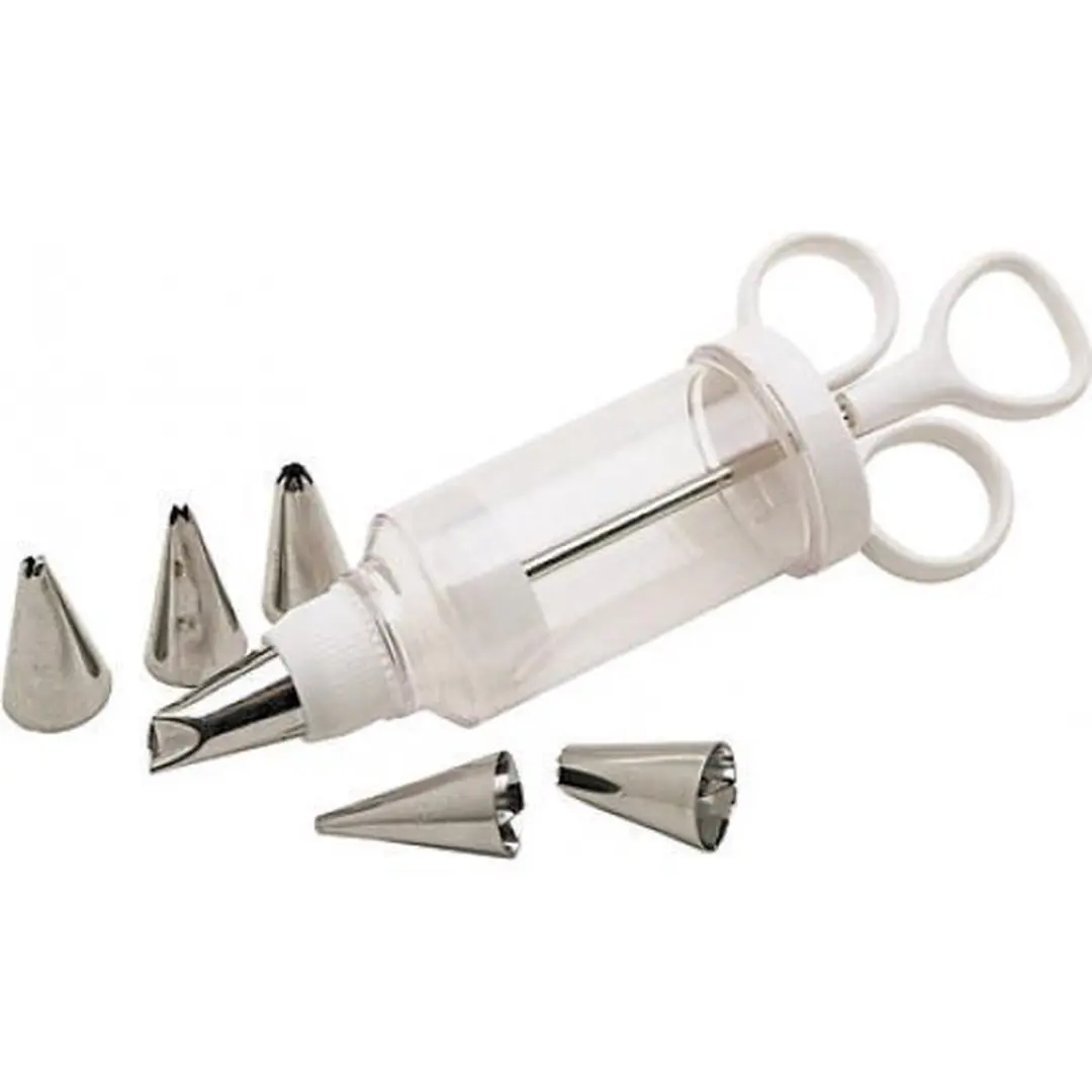 KitchenCraft Glazuur Spuit met Spuitmonden - RVS
