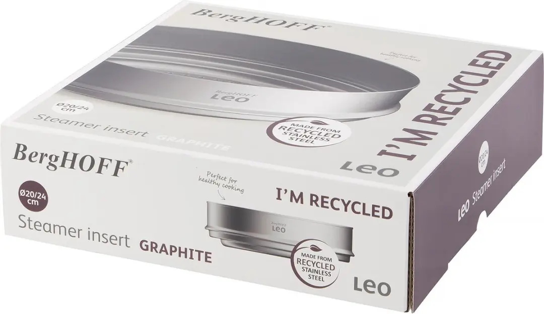 BergHOFF LEO Stoommandje Graphite Ø24cm Metaal