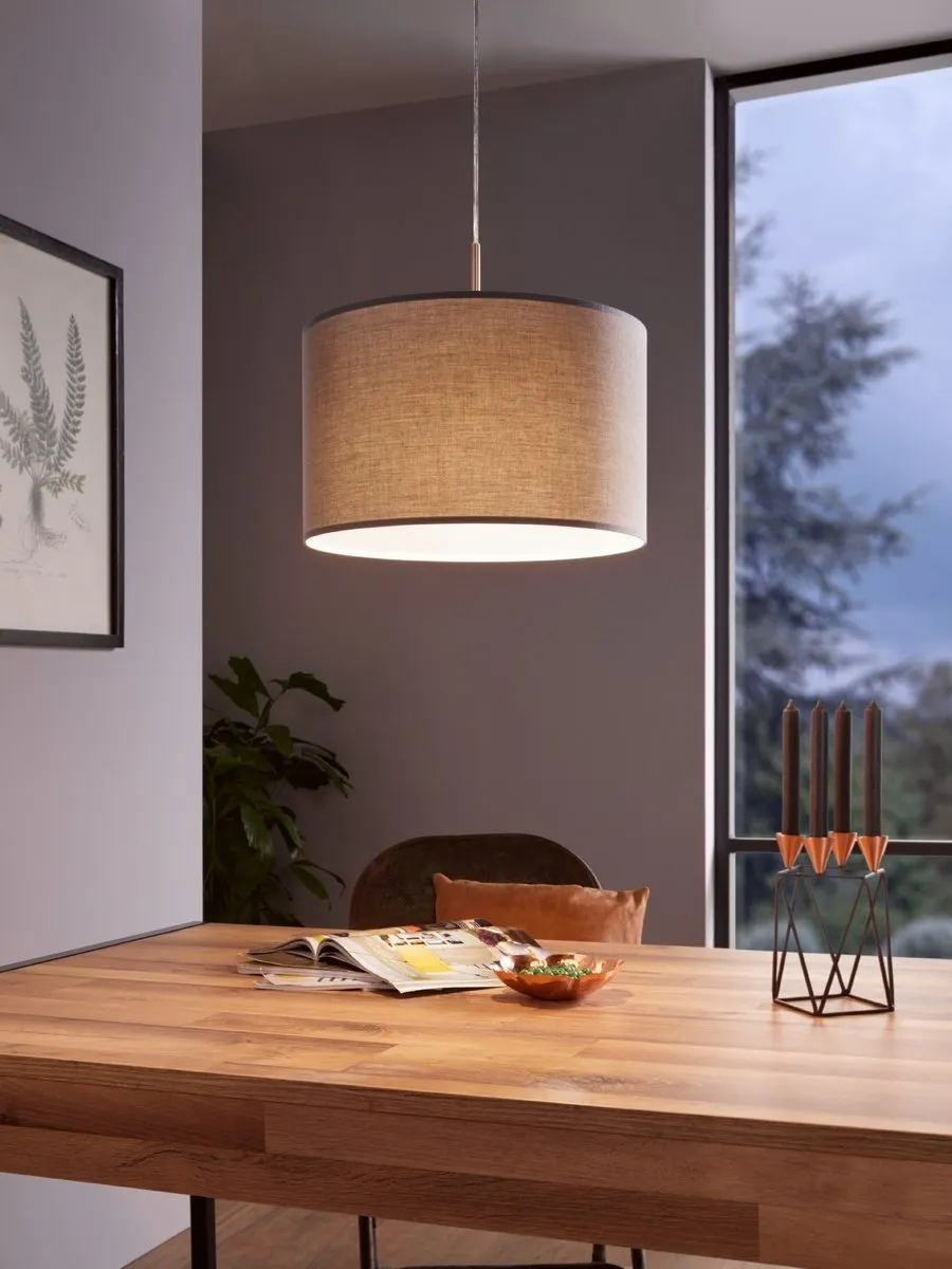 Eglo Pasteri Hanglamp 1 Licht Ø380mm - Grijs - afbeelding 6 van 6