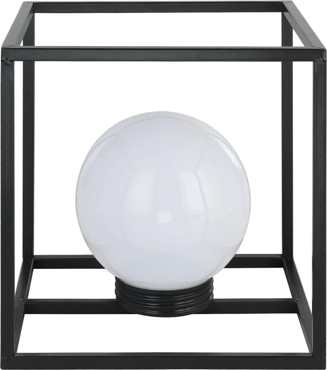 Eglo Zonne Tuinlamp LED - 1 Lichtpunt - Ø25cm - Zwart/Wit