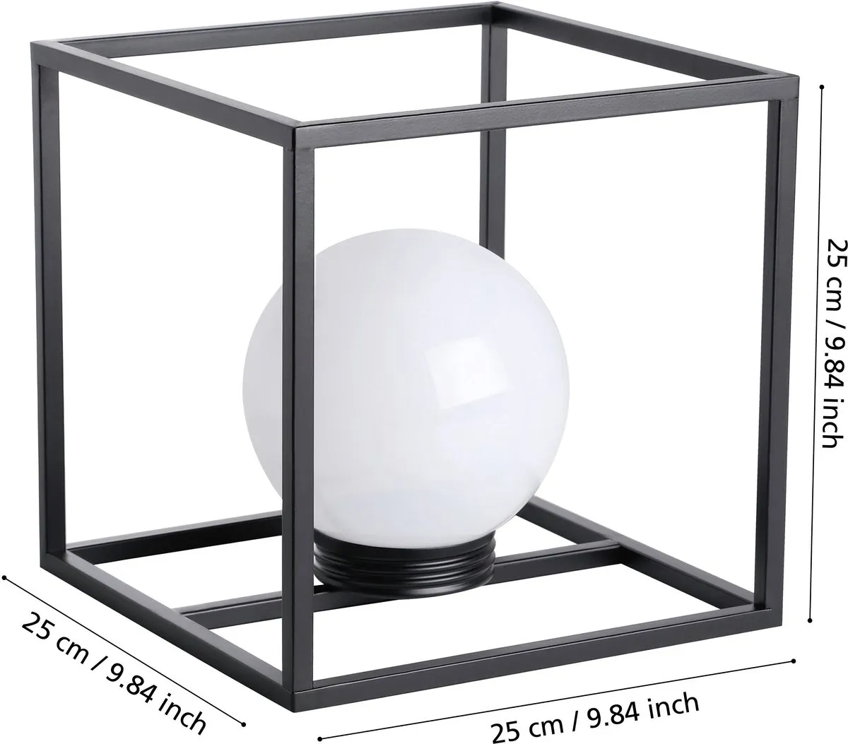 Eglo Zonne Tuinlamp LED - 1 Lichtpunt - Ø25cm - Zwart/Wit - afbeelding 6 van 6