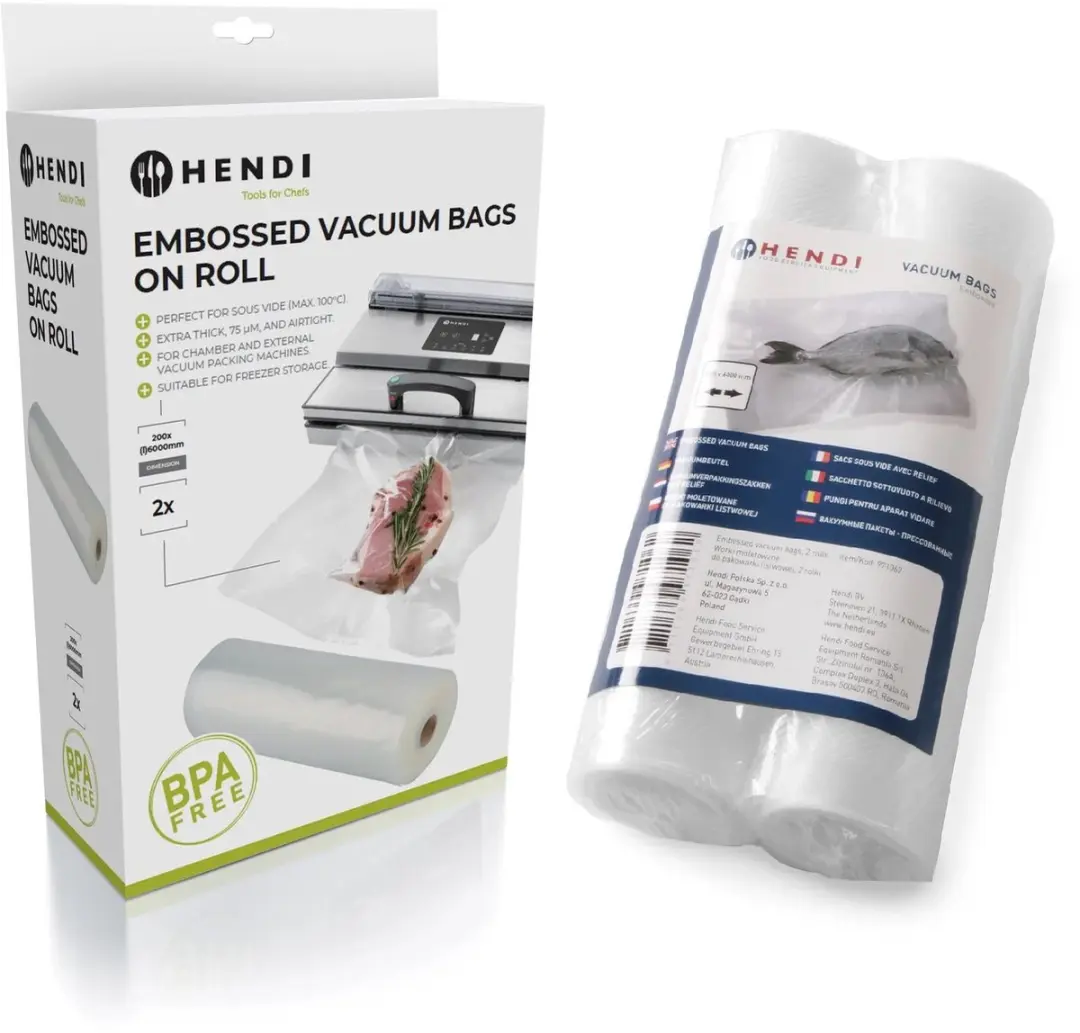 HENDI Vacuümverpakkingszakken 971079 - 2 Rollen 6000x280mm - UV-filter