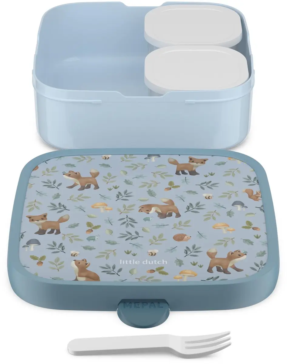Mepal Bento Lunchbox Campus Little Dutch 1.25L - 3 Vakken - Forest Friends