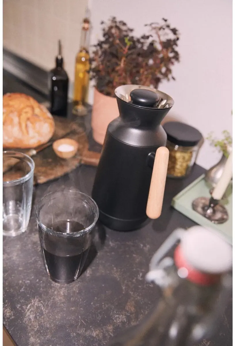 Rosendahl Kitchen Thermos 1L - Zwart/Hout
