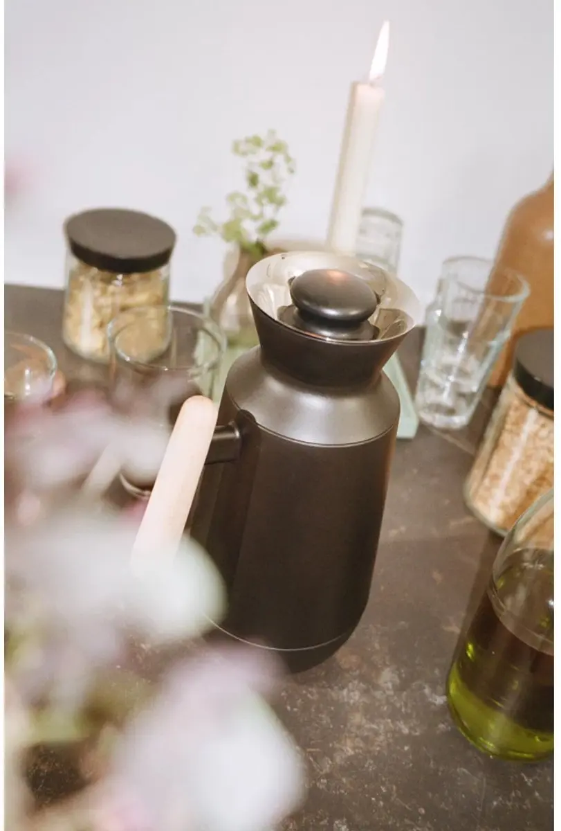 Rosendahl Kitchen Thermos 1L - Zwart/Hout