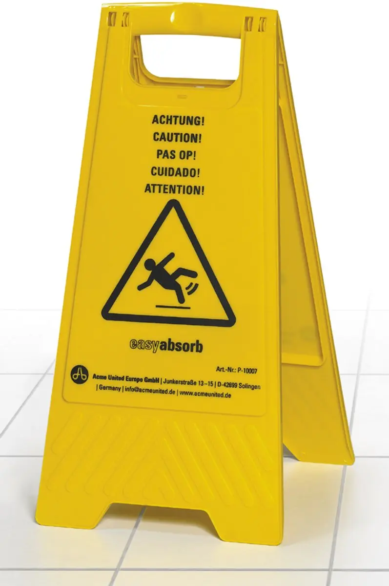 Westcott Waarschuwingsbord Natte Vloer AC-P10007 - Geel - afbeelding 6 van 6
