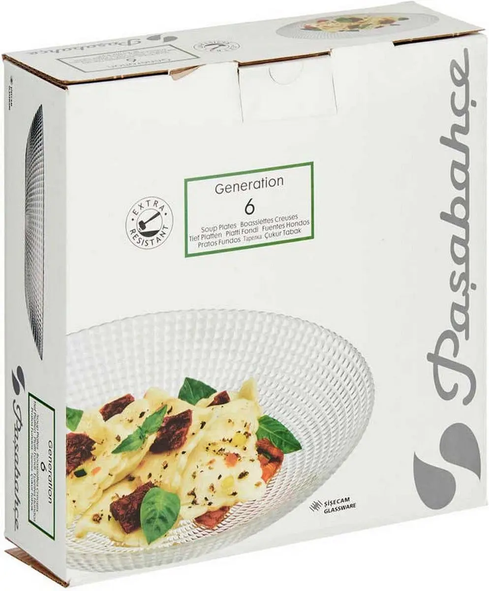 Pasabahce Generation Dinerborden Set - 6 Stuks - Ø21,5cm - Transparant - afbeelding 6 van 6