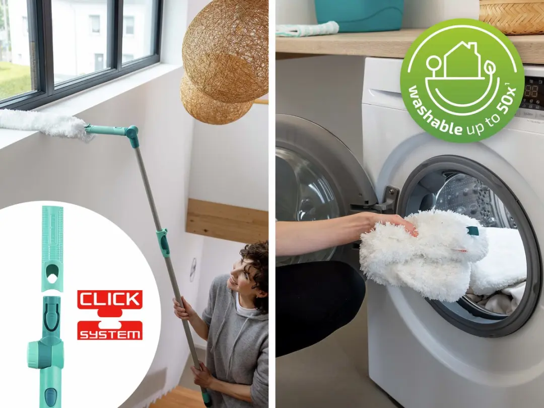 Leifheit Superduster XL Plumeauset - 2 Wasbare Overtrekken - Microvezel