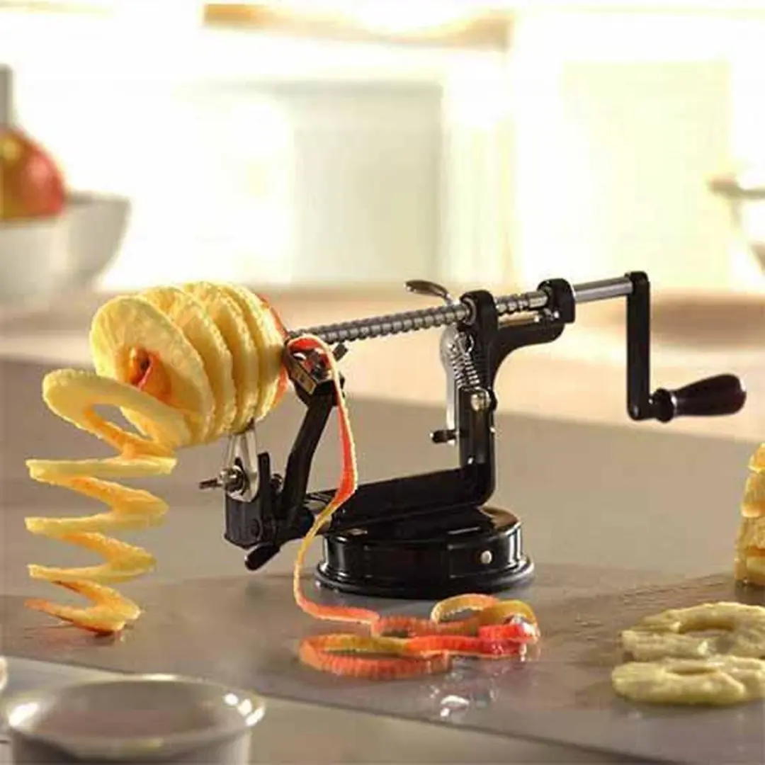 GEFU 3-in-1 Appelschiller - Appelsnijder & Ontkerner - Zwart - afbeelding 6 van 6
