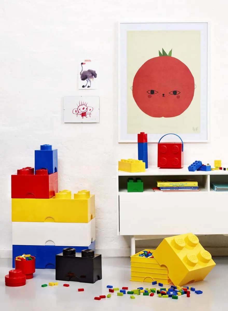 LEGO Opbergbox Mini Brick 4 - Geel